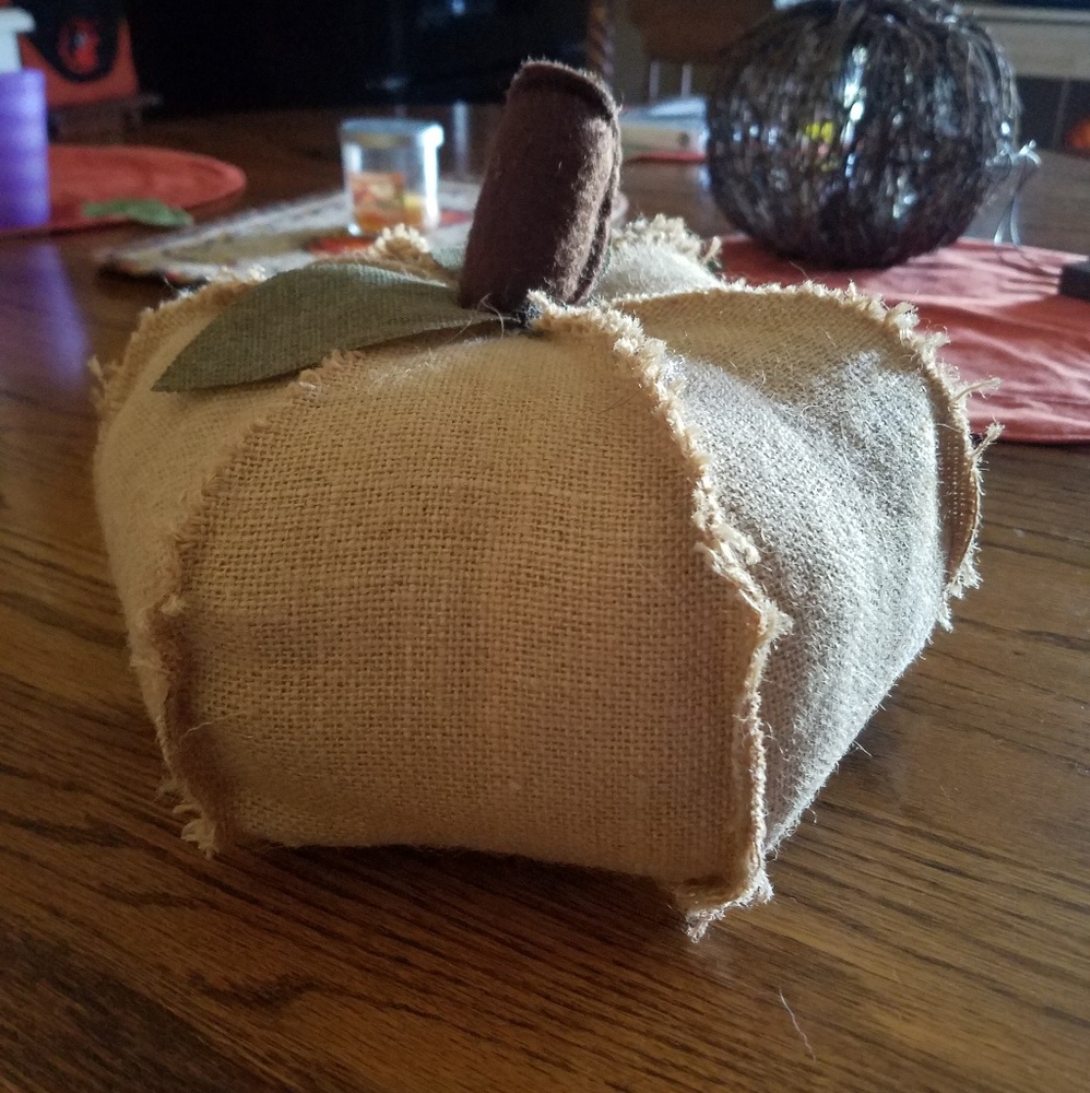 Plush burlap Brown pumpkin